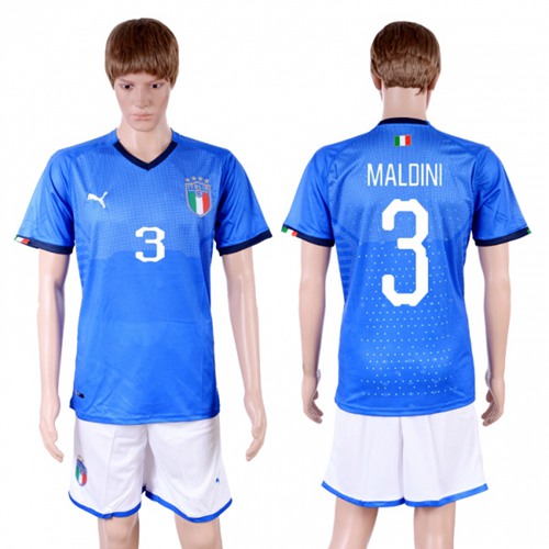 Italy #3 Maldini Home Soccer Country Jersey - Click Image to Close